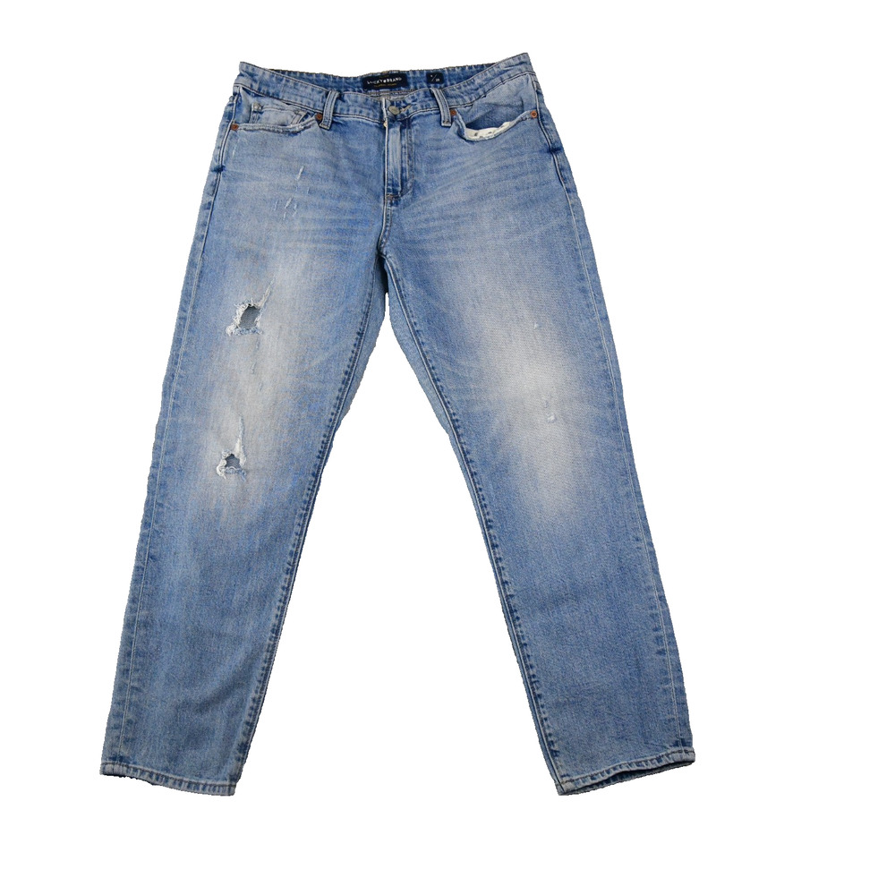 Lucky Brand Jeans Womens 8/29 (30x26) Sienna Slim Boyfriend Distressed Blue